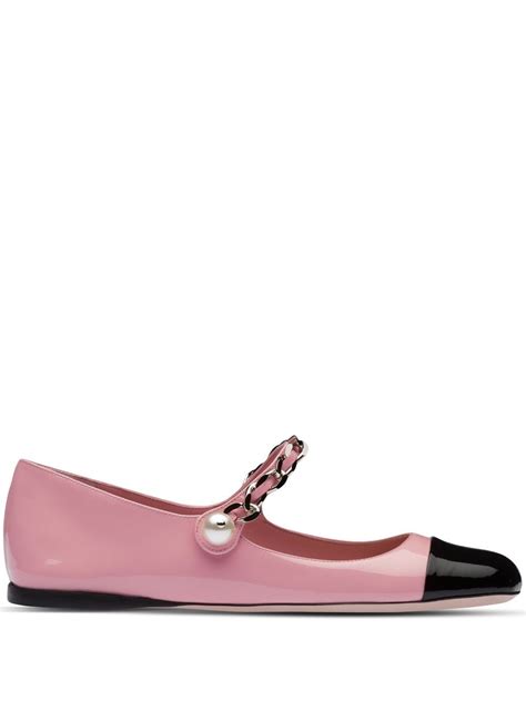 Miu Miu Patent Leather Ballerinas 